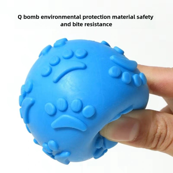 New pet toys with bite resistance, grinding teeth, sound making, footprint ball, dog toys, pet supplies - Image 4