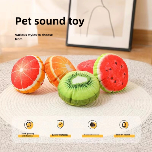 Pet paper toys, dog toys, pet voice plush toys, fruit chips, poker, bite resistant and grinding supplies - Image 3