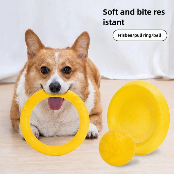 Pet toy ball, dog floating frisbee, bite resistant and grinding resistant pet ball - Image 4