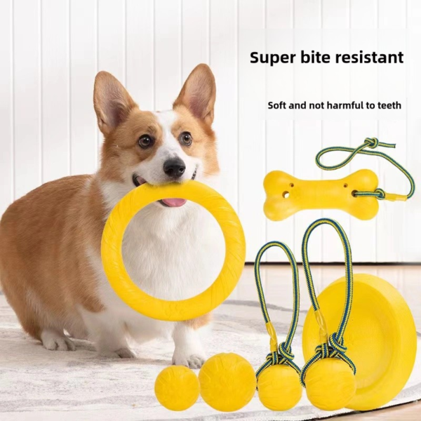 Pet toy ball, dog floating frisbee, bite resistant and grinding resistant pet ball - Image 3