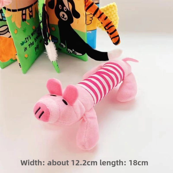 Pet dog, cat, plush cartoon embroidery, bite resistant and stress relieving duck, piglet, elephant, cute sound making toy supplies - Image 8