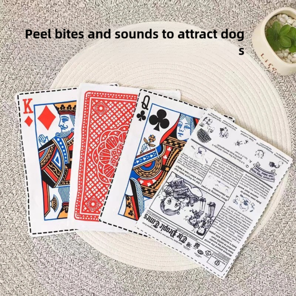 Pet paper toys, dog toys, pet voice plush toys, fruit chips, poker, bite resistant and grinding supplies - Image 4