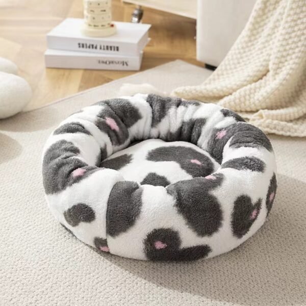 Long furry circular pet nest, winter dog mat, pet bed - Image 8