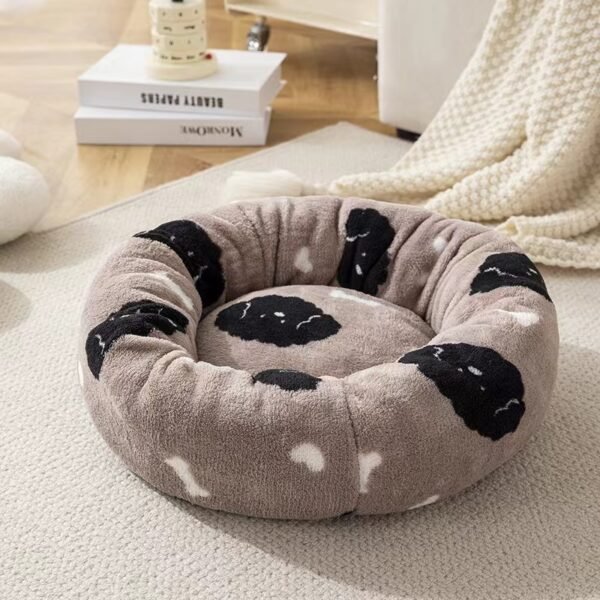 Long furry circular pet nest, winter dog mat, pet bed - Image 10