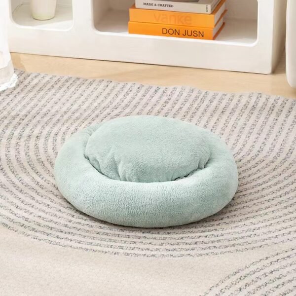 Long furry circular pet nest, winter dog mat, pet bed - Image 12