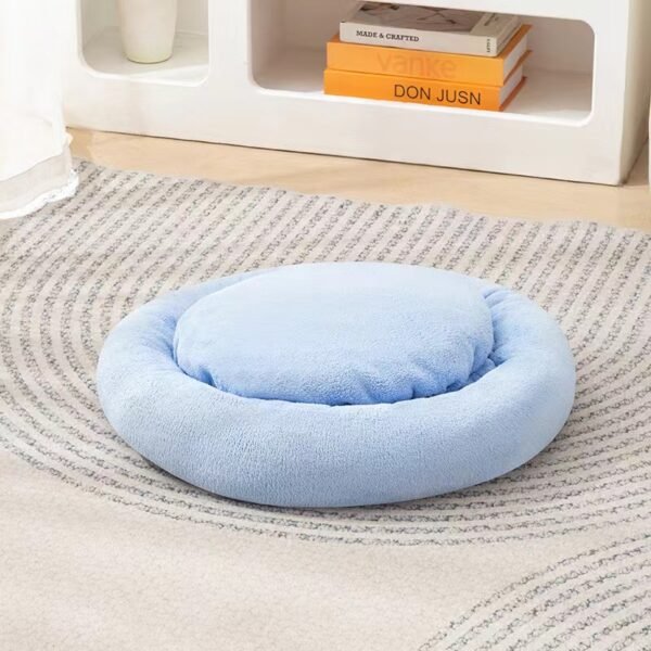 Long furry circular pet nest, winter dog mat, pet bed - Image 16