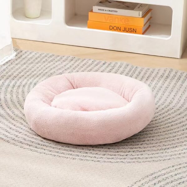 Long furry circular pet nest, winter dog mat, pet bed - Image 19