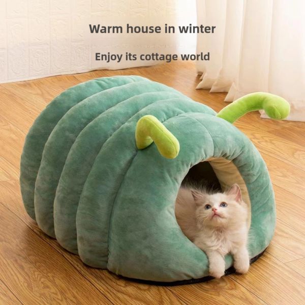 Caterpillar Pet Nest Winter Warm Closed Anti slip