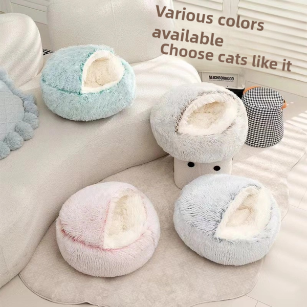 Semi enclosed Shell Four Seasons Universal Plush Pet Nest