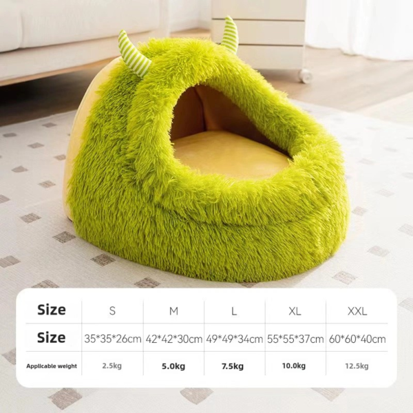 Warm and thick plush small monster shaped deep sleep small nest - Image 7