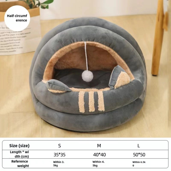 Semi enclosed pet nest, cat house, cat bed, cat house - Image 10