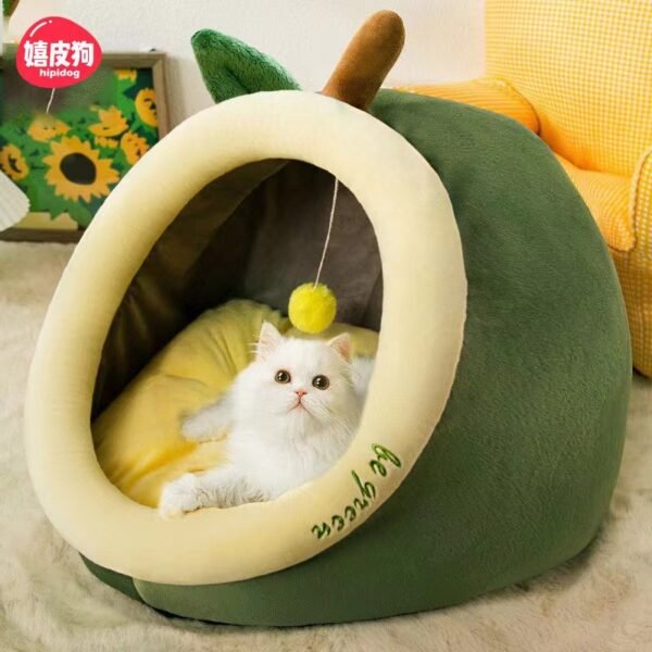 Semi enclosed all season universal avocado removable washable cat house small dog kennel - Image 2