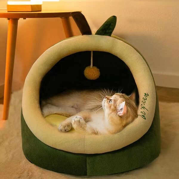 Semi enclosed all season universal avocado removable washable cat house small dog kennel - Image 4