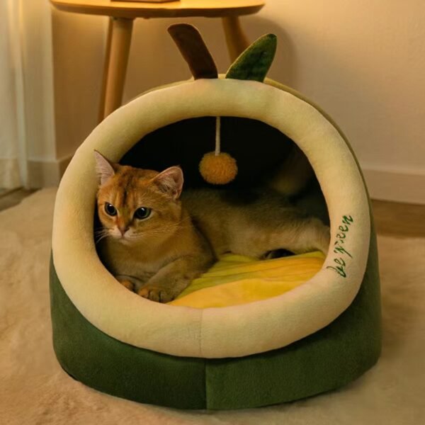 Semi enclosed all season universal avocado removable washable cat house small dog kennel - Image 5