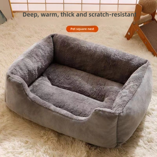 Four season universal rectangular thickened warm pet nest - Image 2