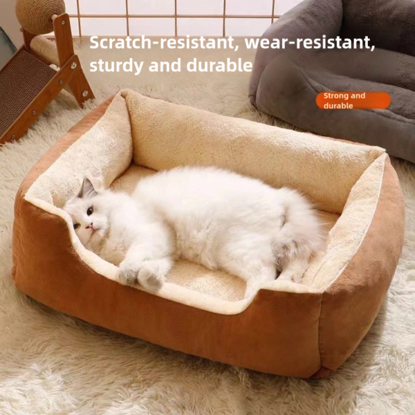 Four season universal rectangular thickened warm pet nest