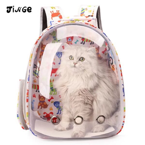 Cat and Dog Portable Pet Outing Backpack Transparent Space Cabin Pet Bag Outing Cat Supplies Breathable Backpack