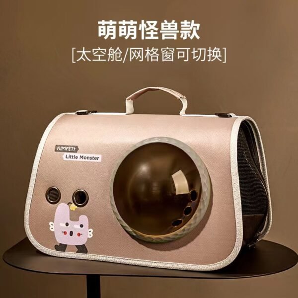 Breathable cat bag, transparent space cover, crossbody pet bag, cat handbag, pet backpack - Image 8