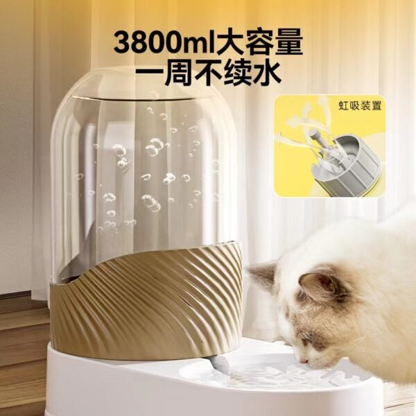 Large capacity cat automatic feeder, water dispenser combination, cat bowl, dog bowl, water dispenser for drinking water, pet supplies - Image 4