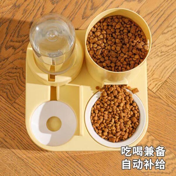 New automatic cat feeding and water dispenser, dog bowl, cat basin three in one water dispenser, cat bowl, pet supplies - Image 4