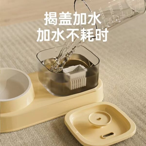 Pet automatic water dispenser with dry wet separation 2-in-1 universal feeding model - Image 4