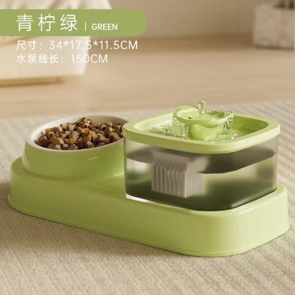 Pet automatic water dispenser with dry wet separation 2-in-1 universal feeding model - Image 7