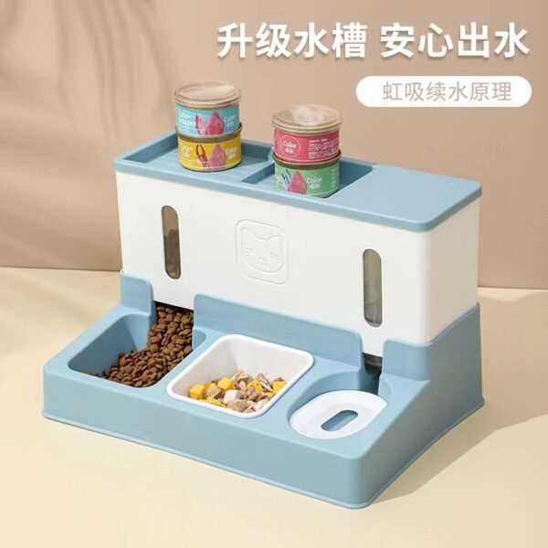 Integrated pet water dispenser and feeder with automatic refilling function - Image 4